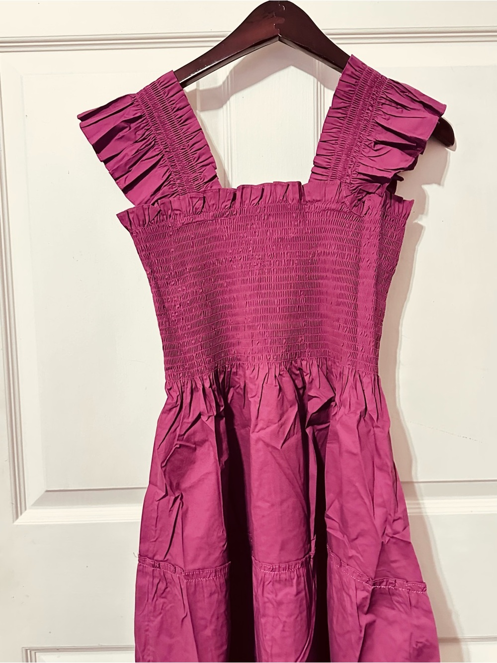 Hill House | Dress | The Ellie Nap Dress in Burgundy Poplin - Picture 4 of 13